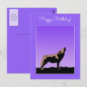Carte Postale Howling Wolf at Sunset - Art faunique original (Devant / Derrière)