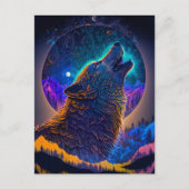 Carte Postale Howling Wolf Surreal Imaginaire (Devant)