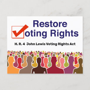 Carte Postale HR4 John Lewis Loi sur les droits de vote