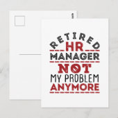 Carte Postale HR Manager Not My Problem Anymore (Devant / Derrière)