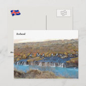 Carte Postale Hraunfossar, Islande (A) (Devant / Derrière)