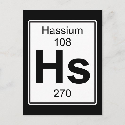 Carte Postale Hs - Hassium (Devant)