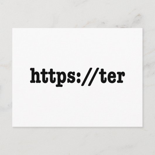 Carte Postale https://ter / code html (Devant)