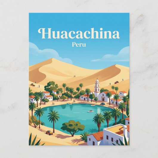 Carte Postale Huacachina Pérou (Devant)