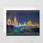Carte Postale © Huangpu Bund Night View, Shanghai, Chine (Devant / Derrière)