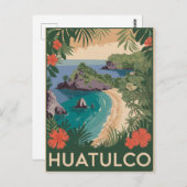 Carte Postale Huatulco Mexique Vintage (Devant / Derrière)