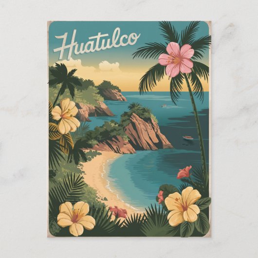 Carte Postale Huatulco Mexique Vintage (Devant)