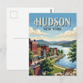 Carte Postale Hudson New York (Devant / Derrière)