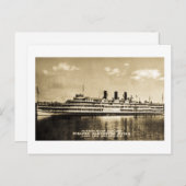 Carte Postale Hudson River Day Line Steamer Washington Irving (Devant / Derrière)