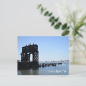 Carte Postale Hudson River Dock New York City NYC Photographie (Debout devant)