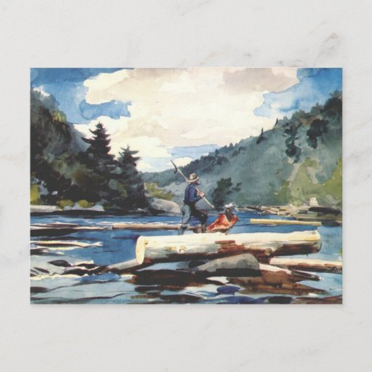 Carte Postale Hudson River, Logging by Winslow Homer 1897 (Devant)