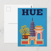 Carte Postale Hue Vietnam Historic Pagoda (Devant / Derrière)