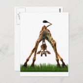 Carte Postale Huez ! Dit la girafe d'Olympia (Devant / Derrière)