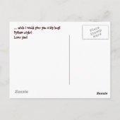 CARTE POSTALE HUG (Dos)