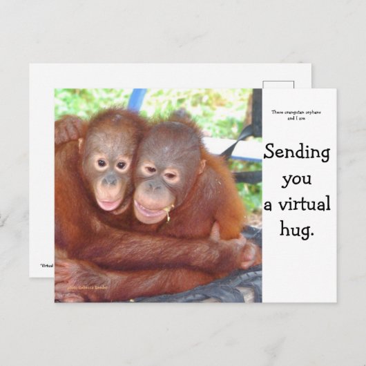 Carte Postale Hug virtuel (Devant / Derrière)