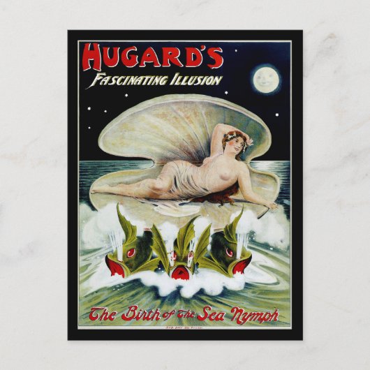 Carte Postale Hugard's ~ La naissance de la nymphe de la mer (Devant)