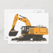 Carte Postale Huge Dirt Excavator (Devant / Derrière)
