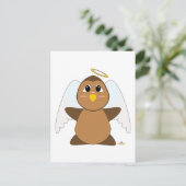 Carte Postale Huggable Chouette Brown ange (Debout devant)