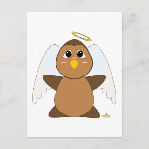 Carte Postale Huggable Chouette Brown ange