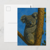 Carte Postale Hugger d'arbre - Koala dans la canopée (Devant / Derrière)