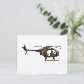 Carte Postale Hughes OH-6 Cayuse Miss Clawd (Debout devant)