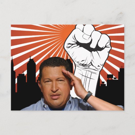 Carte Postale Hugo Chavez - Hugo Salutes style (Devant)