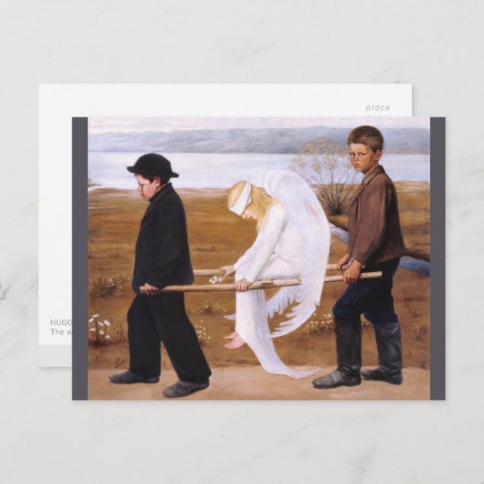 Carte Postale Hugo Simberg L'ange blessé CC1257 Mise à jour (Devant / Derrière)