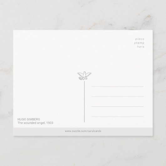 Carte Postale Hugo Simberg L'ange blessé CC1257 Mise à jour (Dos)