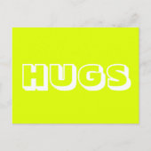 Carte Postale Hugs, blanc chartreuse (Devant)