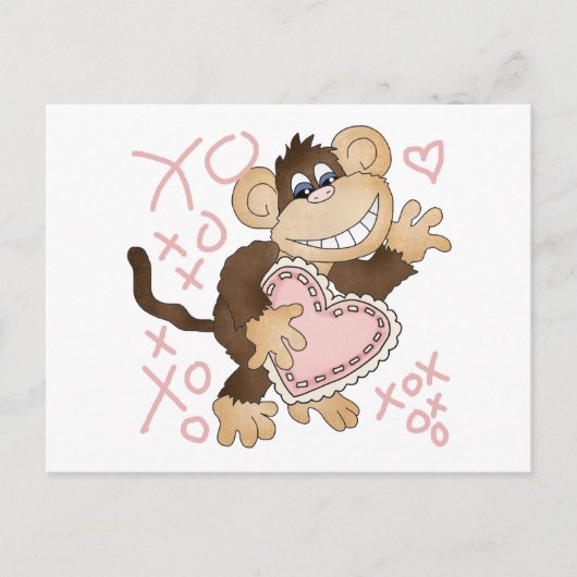 Carte Postale Hugs de singe et baisers T-shirts et cadeaux (Devant)