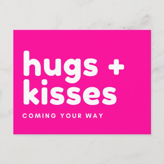 Carte Postale "hugs + kisses coming your way" (Devant)