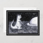 Carte Postale HUGS... Tu me manques (Devant / Derrière)
