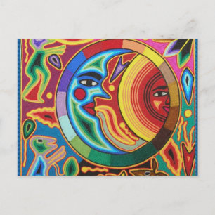 Carte Postale Huichol String Art from Mexico
