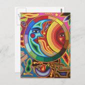Carte Postale Huichol String Art from Mexico (Devant / Derrière)