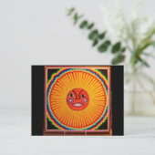 Carte Postale Huichol String Art Sun Mexican Folk Art (Debout devant)