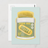 Carte Postale Huile de poisson oméga 3 (Devant / Derrière)