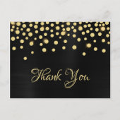 Carte Postale Huile diamant Or Confetti Noir Satin Gradient (Devant)