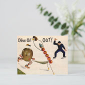 Carte Postale Huile d'olive Out jouer au baseball (Debout devant)