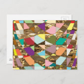 Carte Postale Huile d'or couleur Abstraite (Devant / Derrière)