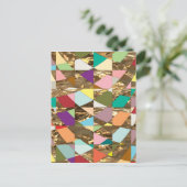 Carte Postale Huile d'or couleur Abstraite (Debout devant)