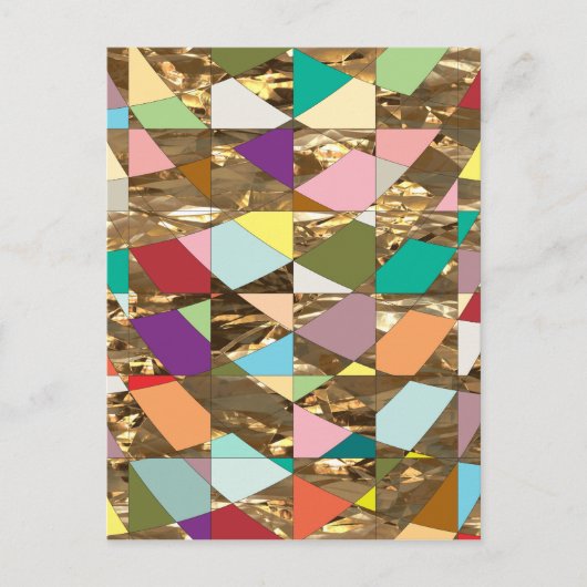 Carte Postale Huile d'or couleur Abstraite (Devant)