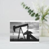 Carte Postale Huile Pompe Jack noir et blanc (Debout devant)