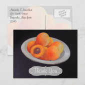 Carte Postale Huile sur toile Merci de pêche (Devant / Derrière)