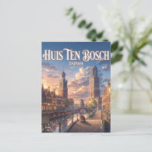 Carte Postale Huis Ten Bosch Japon (Debout devant)