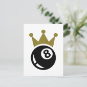 Carte Postale Huit boules de billard couronne (Debout devant)