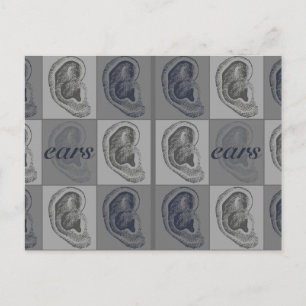 Carte Postale Huit oreilles graphique