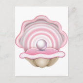 Carte Postale Huître de perle rose (Devant)