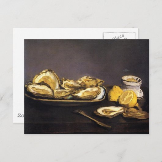 Carte Postale Huîtres - Édouard Manet (Devant / Derrière)