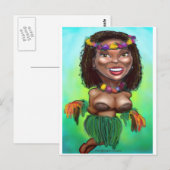Carte Postale Hula Dancer (Devant / Derrière)