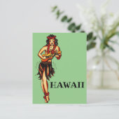 Carte Postale Hula Girl - Voyage Hawaii Vintage (Debout devant)